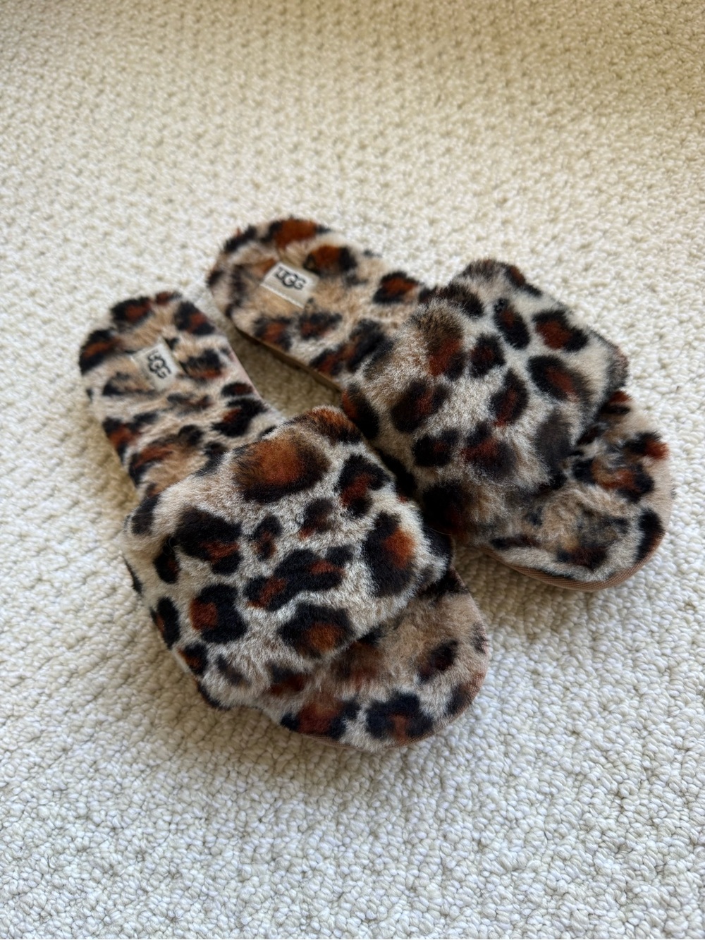 Ugg Cozette Animal Print Slipper Slides size 9